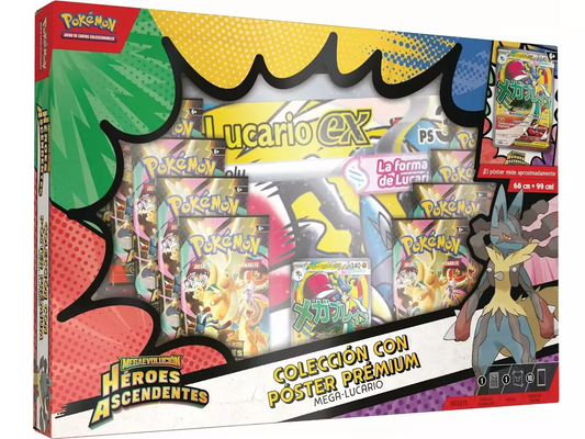 Premium Poster Collection Mega Lucario Pokemon TCG Heroes Ascendentes Español